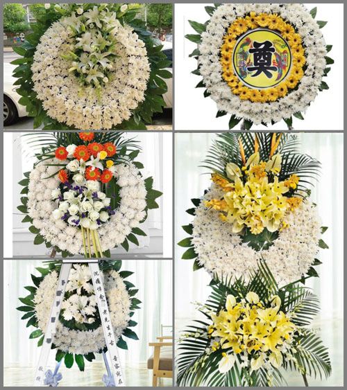 山东青岛胶州市里岔镇后观音堂村花圈速递